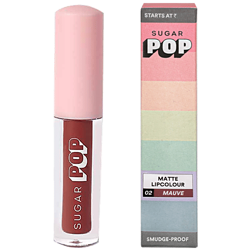 Sugar Pop Matte Lip Colour - Long Lasting, Highly Pigmented, Smudge-Proof, 1.6 ml 02 Mauve