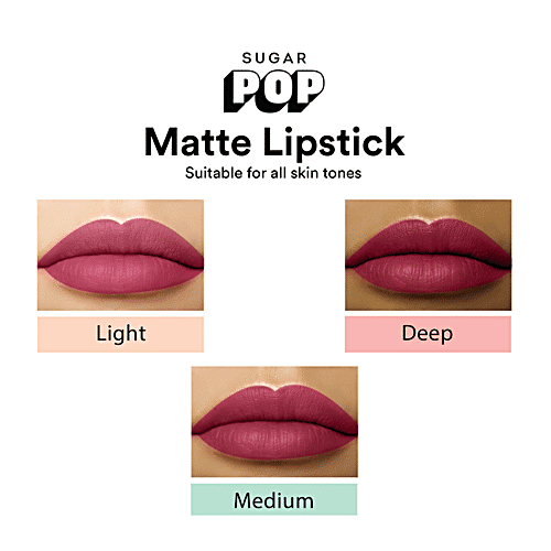 Sugar Pop Matte Lipstick - Enriched With Vitamin E, Long Lasting, Lightweight, Satin Finish, 4.2 g 01 Taupe 