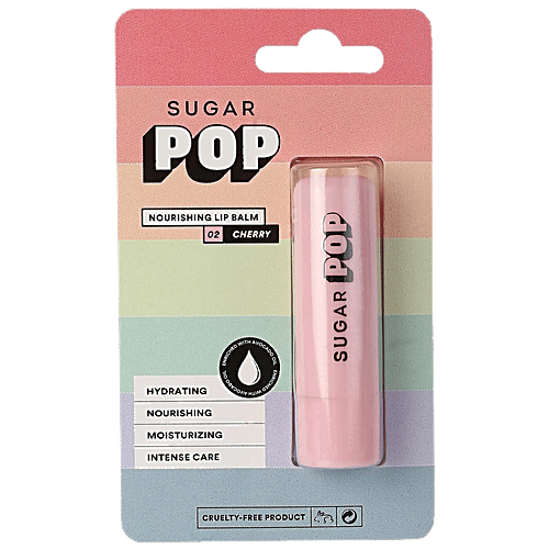 Sugar Pop Nourishing Lip Balm - With Shea Butter & Avocado Oil, Hydrating, Moisturising, 4.5 g 02 Cherry
