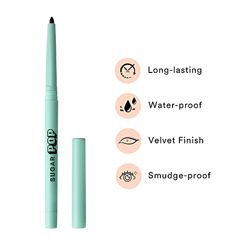 Sugar Pop Longwear Kajal - Waterproof, Smudge-Proof, Velvet Finish, 30 g 01 Black