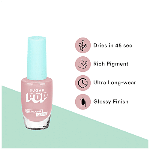 Sugar Pop Nail Lacquer - Classic, Quick-Drying, Rich Pigments, Glossy Finish, 10 ml 01 Spring Bloom 