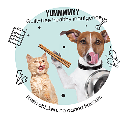 Bark Out Loud Immunity Chewstix - Multivitamins Fresh Chicken Treats, Omega & Zinc Dogs & Cats, 100 g (Pack of 18)