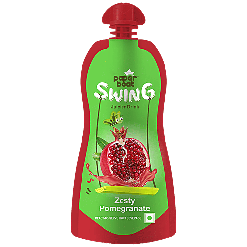 Paper Boat Swing Juicer Drink - Zesty Pomegranate , Thick & Flavourful, Ready To Serve, 250 ml Pouch 