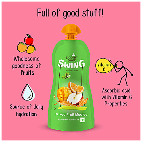 Paperboat Swing Swing Juicer Drink Mixed Fruit Medley, Thick & Flavourful, Ready To Serve, 250