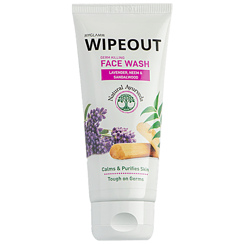 MyGlamm MyGlamm Wipeout Germ Killing Face Wash -Lavender & Neem-60gm, 60 g  