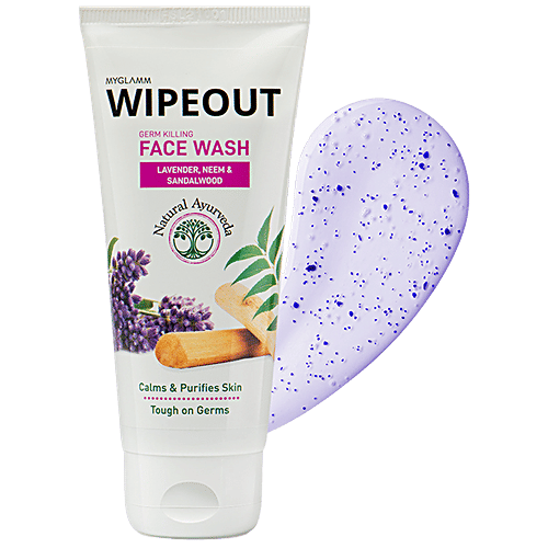 MyGlamm MyGlamm Wipeout Germ Killing Face Wash -Lavender & Neem-60gm, 60 g  