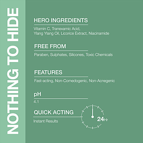 Soulflower Face Serum - With Vitamin C For Glowing Skin, Helps Remove Dark Spots & Hyperpigmentation, 15 ml