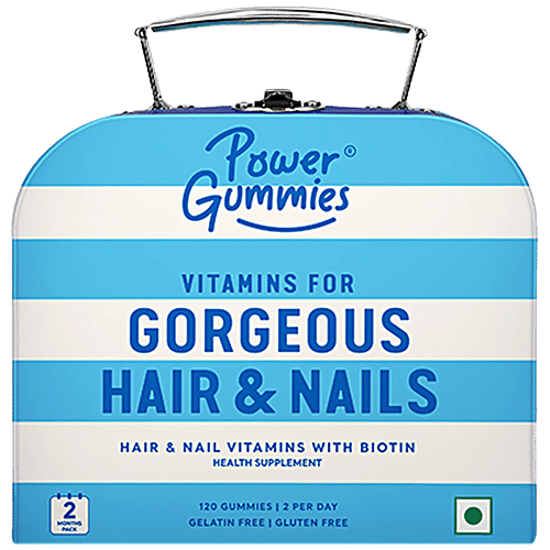 Buy Power Gummies Vitamins For Hair & Nails With Biotin, Gelatinfree, Health