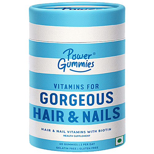 Buy Power Gummies Vitamins For Hair & Nails With Biotin