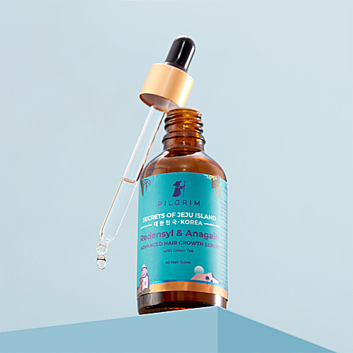 Pilgrim Redensyl & Anagain Advanced Hair Growth Serum With Green Tea, 50 ml For All Hair Types