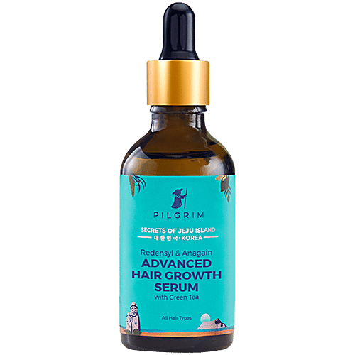 Pilgrim Redensyl & Anagain Advanced Hair Growth Serum With Green Tea, 50 ml For All Hair Types