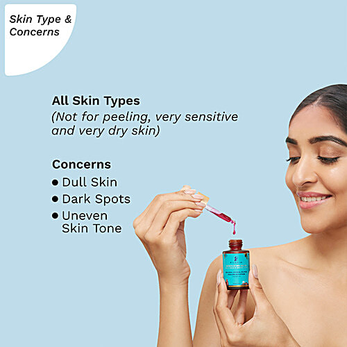 Pilgrim 25% AHA, 2% BHA, 5% PHA Peeling Solution, 30 ml Fragrance Free, For All Skin Types, Exfoliates Dead Skin Cells