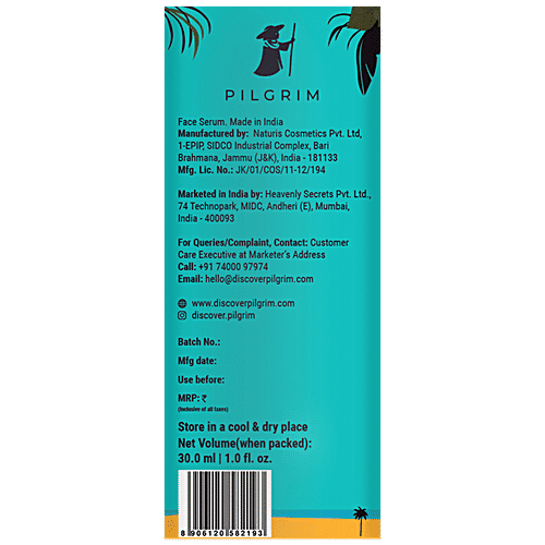Pilgrim 25% AHA, 2% BHA, 5% PHA Peeling Solution, 30 ml Fragrance Free, For All Skin Types, Exfoliates Dead Skin Cells