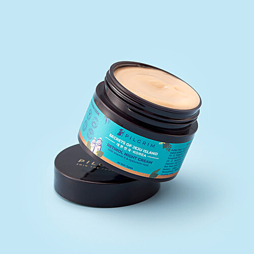 Pilgrim Retinol Night Cream With Vitamin C & Hyaluronic Acid - Treats Signs Of Ageing, 50 g  