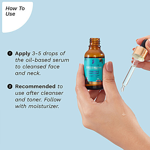 Pilgrim Vitamin C Night Serum For Face - Oil-Based, Enhances Firmness & Elasticity, 30 ml  