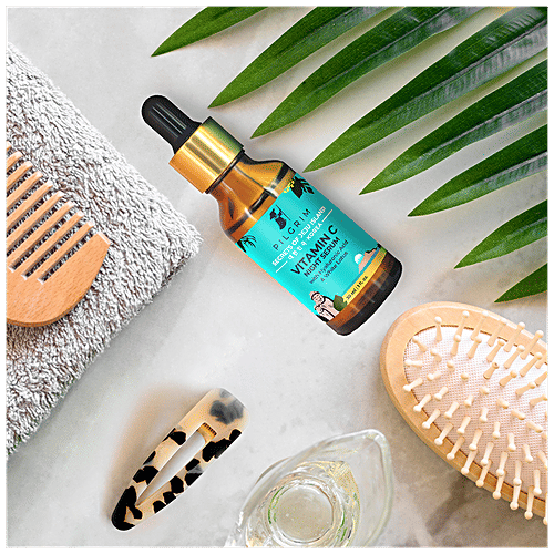 Pilgrim Vitamin C Night Serum For Face - Oil-Based, Enhances Firmness & Elasticity, 30 ml  