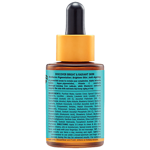 Buy PILGRIM Alpha Arbutin & Vitamin C Brightening Serum With Blueberry