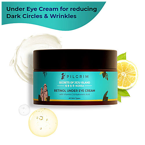 Buy PILGRIM Retinol Under Eye Cream With Vitamin C & Hyaluronic Acid