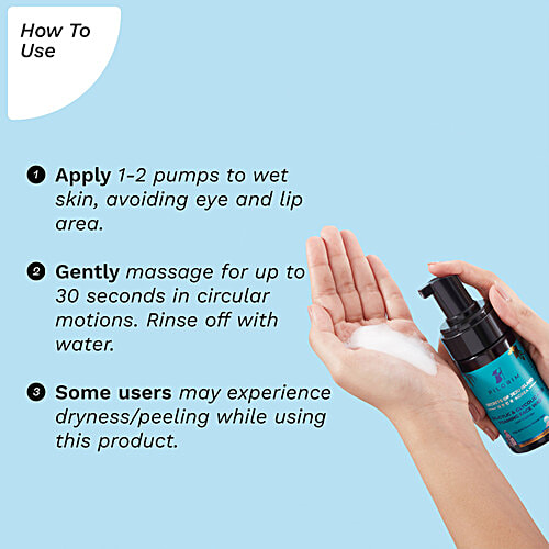 Pilgrim Salicylic & Glycolic Acid Foaming Face Wash For Oily & Acne-Prone Skin, 120 ml  With Yugdugu, No Artificial Fragrance