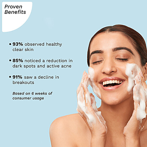 Pilgrim Salicylic & Glycolic Acid Foaming Face Wash For Oily & Acne-Prone Skin, 120 ml  With Yugdugu, No Artificial Fragrance