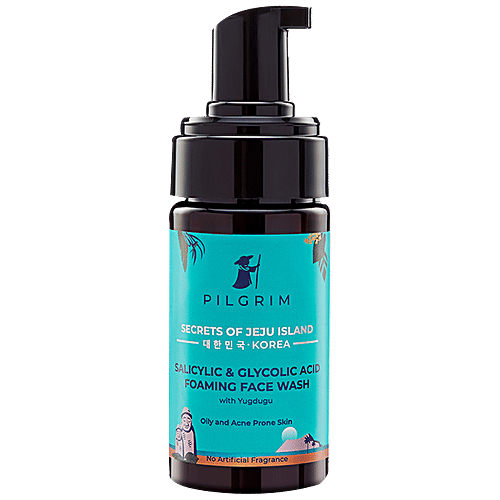 Buy PILGRIM Salicylic & Glycolic Acid Foaming Face Wash With Yugdugu
