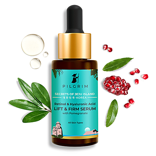 Pilgrim Lift & Firm Serum With Retinol & Hyaluronic Acid - Reduces Fine Lines & Wrinkles, 30 ml  