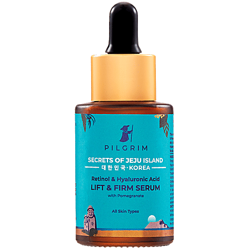 Pilgrim Lift & Firm Serum With Retinol & Hyaluronic Acid - Reduces Fine Lines & Wrinkles, 30 ml  