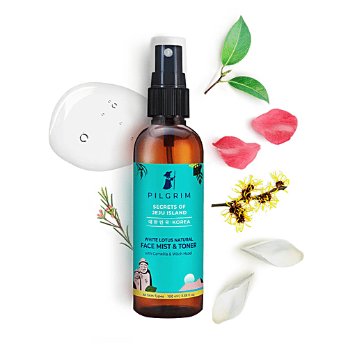 Pilgrim White Lotus Natural Face Mist & Toner With Camellia & Witch Hazel, 100 ml For All Skin Types