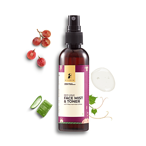 Pilgrim Red Vine Face Mist & Toner With Niacinamide & Aloe, 100 ml  