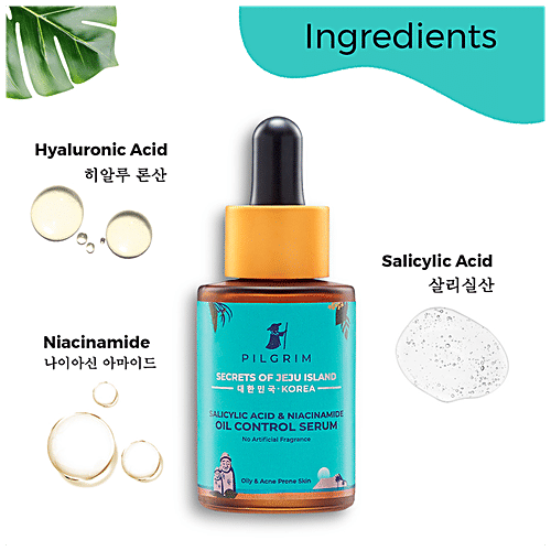 Buy PILGRIM Oil Control Serum With Salicylic Acid & Niacinamide For