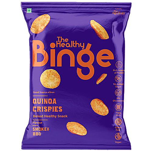 Buy The Healthy Binge Quinoa Crispies Smokey BBQ, Guilt Free Snacking