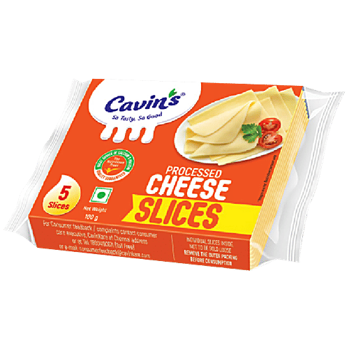 Buy Cavins Processed Cheese Slices Rich In Calcium, Fat & Protein