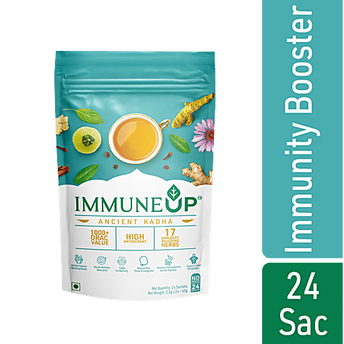 Namaste Chai Immuneup - Immunity Booster Herbal Tea, Ancient Kadha For Cough & Cold, Authentically Local, 60 g (24 Sachet x 2.5 g each) Immunity Booster
 Ancient Kadha
 High Antioxidant