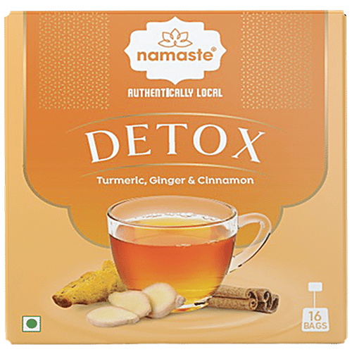 Namaste Chai Detox Herbal Tea - Turmeric, Ginger & Cinnamon, Authentically Local, No Colours & Flavours, 32 g (16 Bags x 2 g each) Authentically Local
 No Colours & Flavours