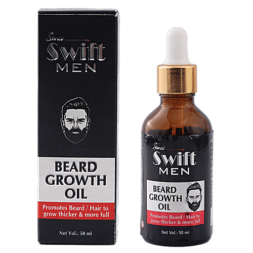 Simco Swift Men Beard Growth Oil - No Harmful Chemicals, 50 ml  