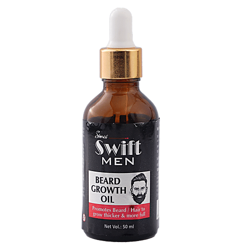 Simco Swift Men Beard Growth Oil - No Harmful Chemicals, 50 ml  