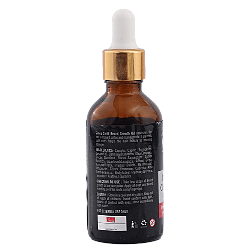 Simco Swift Men Beard Growth Oil - No Harmful Chemicals, 50 ml  