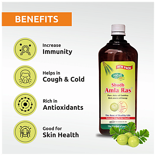 Swadeshi Ayurved Shudh Amla Ras - Relieves Indigestion & Debility, 1 L