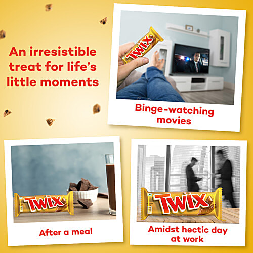 Twix Chocolate Bar, 50 g  Wafer Biscuit Coated With Chocolate