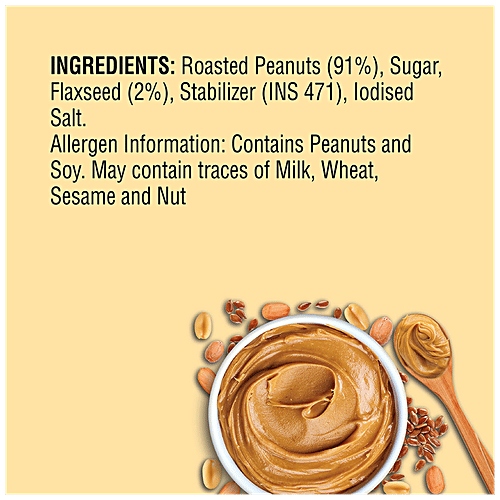 Saffola FITTIFY Original Peanut Butter With Omega-3 Super Creamy, 200 g Jar