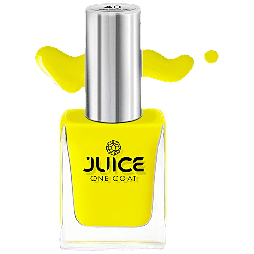Juice Nail Polish - Fuchsia Purple, Bumblebee Yellow, Pink Bubbles, Light Pine Green, Robin Blue, Zero-Chip, Heavily Pigmented, 55 ml (Pack of 5) 