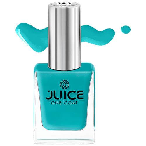 Juice Nail Polish - Fuchsia Purple, Bumblebee Yellow, Pink Bubbles, Light Pine Green, Robin Blue, Zero-Chip, Heavily Pigmented, 55 ml (Pack of 5) 
