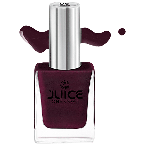 Juice Nail Polish - Mahogany, Pearly Magenta, Pearly Forest, Sapphire Blue, Eminence, Zero-chip, Heavily Pigmented, 55 ml (Pack of 5) 