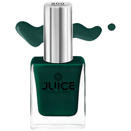 Juice Nail Polish - Mahogany, Pearly Magenta, Pearly Forest, Sapphire Blue, Eminence, Zero-chip, Heavily Pigmented, 55 ml (Pack of 5) 