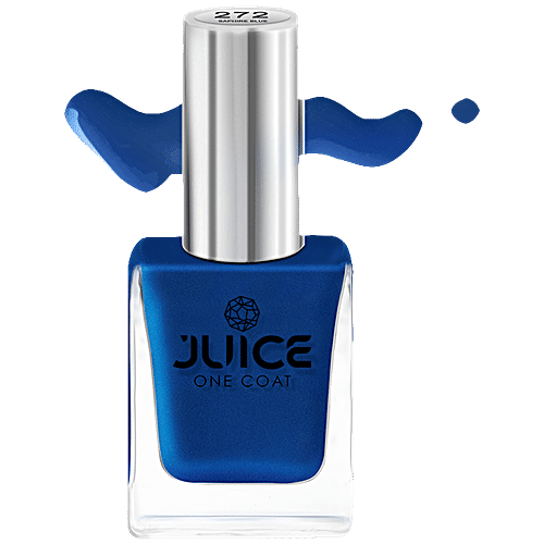 Juice Nail Polish - Mahogany, Pearly Magenta, Pearly Forest, Sapphire Blue, Eminence, Zero-chip, Heavily Pigmented, 55 ml (Pack of 5) 