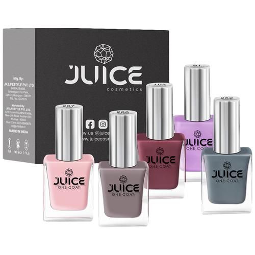 Buy Juice Nail Polish - Periwinkle Blue, Dusty Coral, Thunder Sky, Icy  Pink, Teddy Brown, Zero-chip, Heavily Pigmented Online at Best Price of Rs   - bigbasket