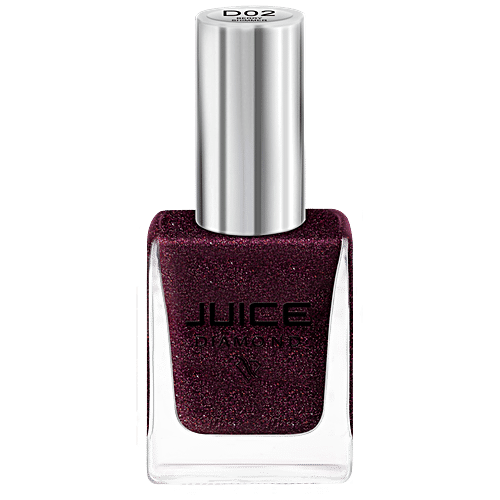 Juice Nail Paint JJ11 - Diamond, Long Lasting Wear, Zero-chip, Heavily Pigmented, 11 ml Berry Shimmer - D02 