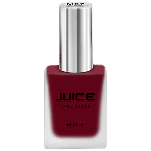 Juice Nail Paint JJ11 - Matte, Long Lasting Wear, Zero-Chip, Heavily Pigmented, 11 ml Velvet Red - M07 