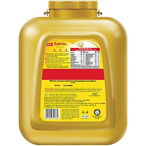 Saffola Gold Edible Oil, 15 L Jar 