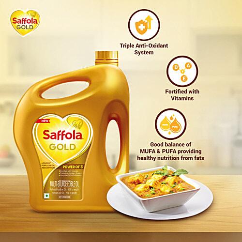 Saffola Gold Edible Oil, 15 L Jar 